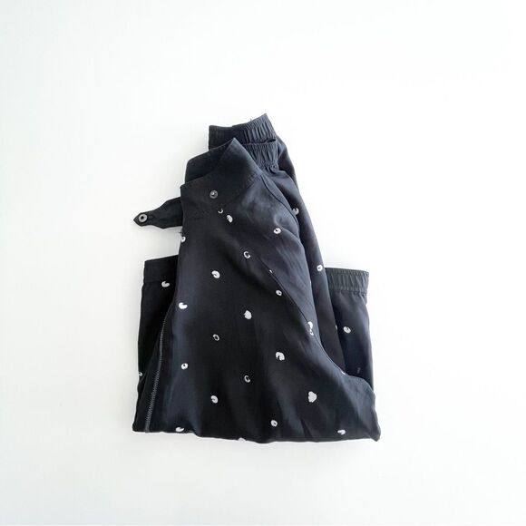 Kensie Light Satin Bomber Jacket Black Lined Stand-Up Collar Zipper Women's M - Picture 5 of 9